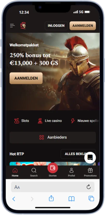 LegionBet Casino-app voor iOS