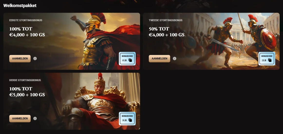 LegionBet Bonus, Promoties & Gratis Spins Bonussen in Nederland