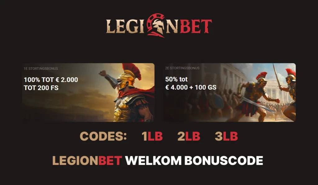 LegionBet Welkomstbonuscodes