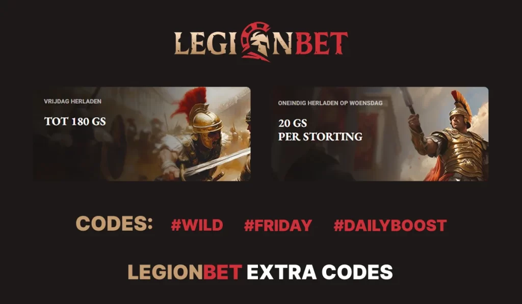 LegionBet Casino Bonuscode met gratis spins en extra